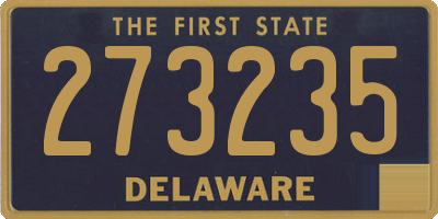 DE license plate 273235