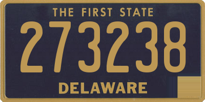 DE license plate 273238