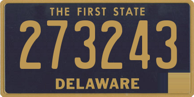 DE license plate 273243