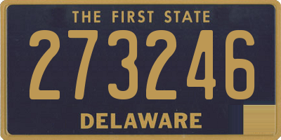 DE license plate 273246