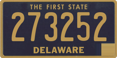 DE license plate 273252