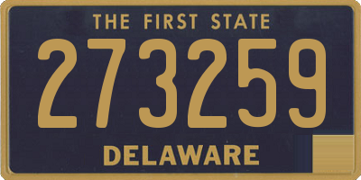 DE license plate 273259