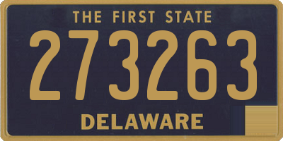 DE license plate 273263
