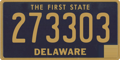 DE license plate 273303