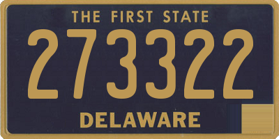 DE license plate 273322