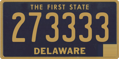 DE license plate 273333