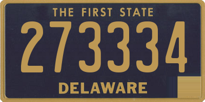 DE license plate 273334