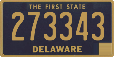 DE license plate 273343