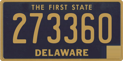 DE license plate 273360