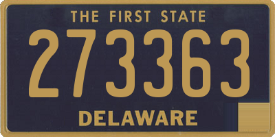 DE license plate 273363