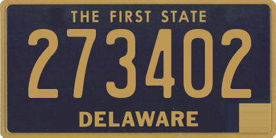 DE license plate 273402