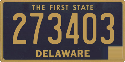 DE license plate 273403
