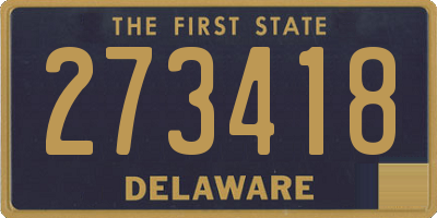 DE license plate 273418