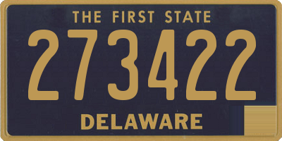 DE license plate 273422