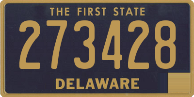 DE license plate 273428