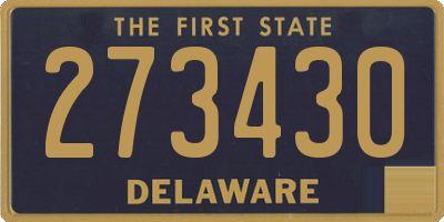 DE license plate 273430