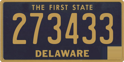 DE license plate 273433