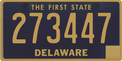 DE license plate 273447
