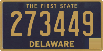 DE license plate 273449