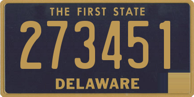DE license plate 273451