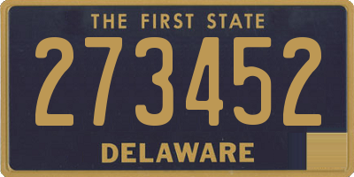 DE license plate 273452
