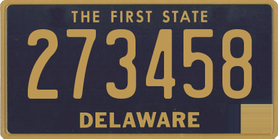 DE license plate 273458