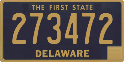 DE license plate 273472