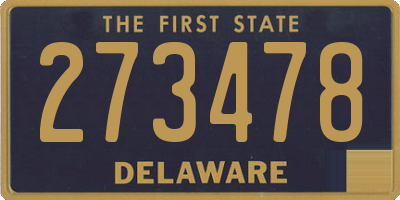 DE license plate 273478