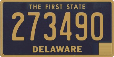 DE license plate 273490