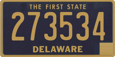 DE license plate 273534