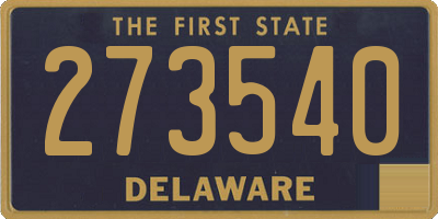 DE license plate 273540