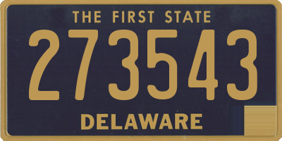 DE license plate 273543
