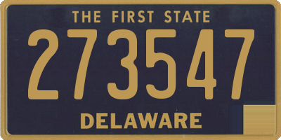 DE license plate 273547