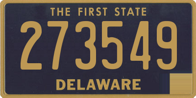 DE license plate 273549