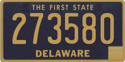 DE license plate 273580
