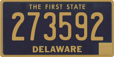 DE license plate 273592