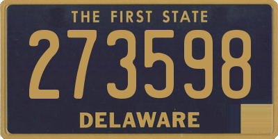 DE license plate 273598