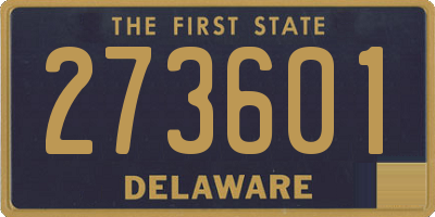 DE license plate 273601