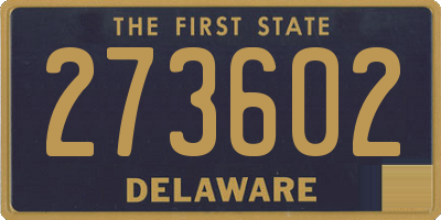 DE license plate 273602