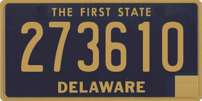 DE license plate 273610