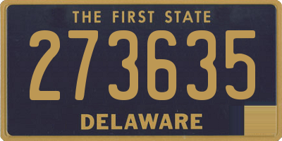 DE license plate 273635