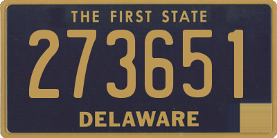 DE license plate 273651