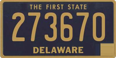 DE license plate 273670
