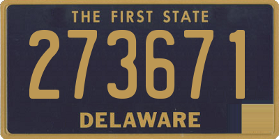 DE license plate 273671