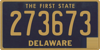 DE license plate 273673