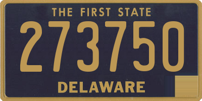 DE license plate 273750