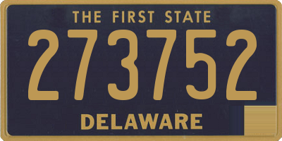 DE license plate 273752