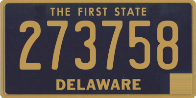 DE license plate 273758