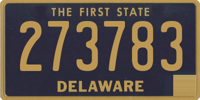 DE license plate 273783