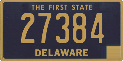 DE license plate 27384